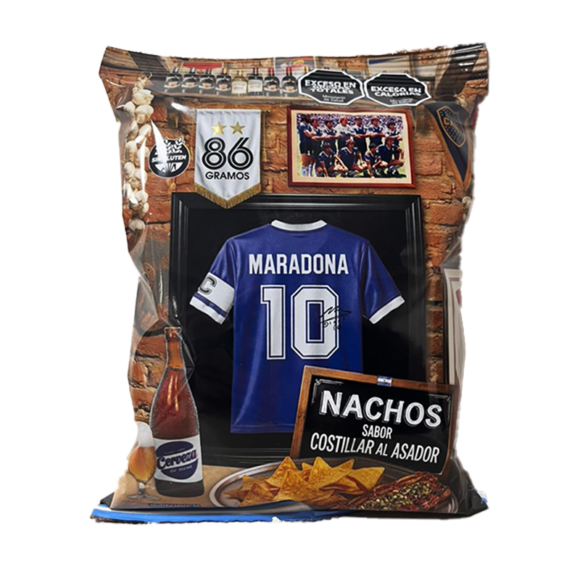 Nachos Sabor Costillar Al Asador x 86 grs  "MARADONA"