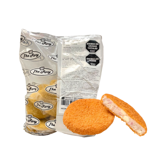 Medallon de Pollo Relleno con Jamón y Queso  x 1 kg